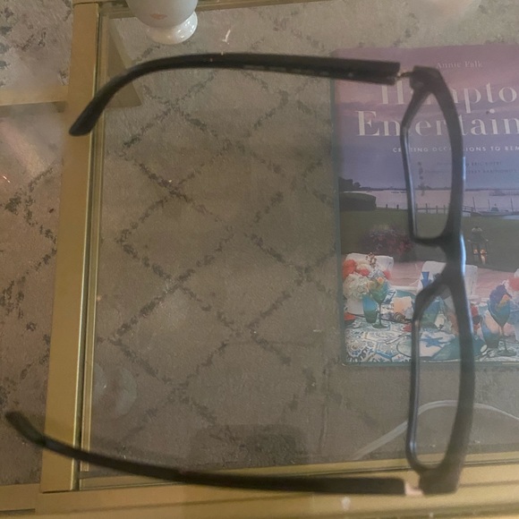 New Prada Eyeglasses Black Frames Silver Details - Picture 4 of 9